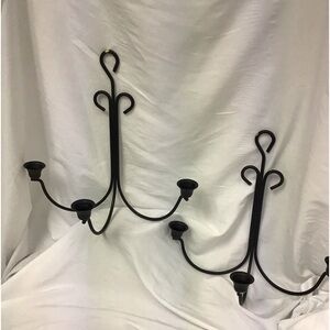 One pair of vintage candle wall sconces
